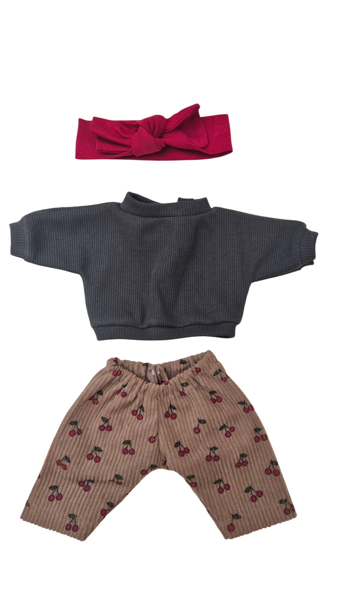 CERISE - pantalon et sweat + bandeau rouge