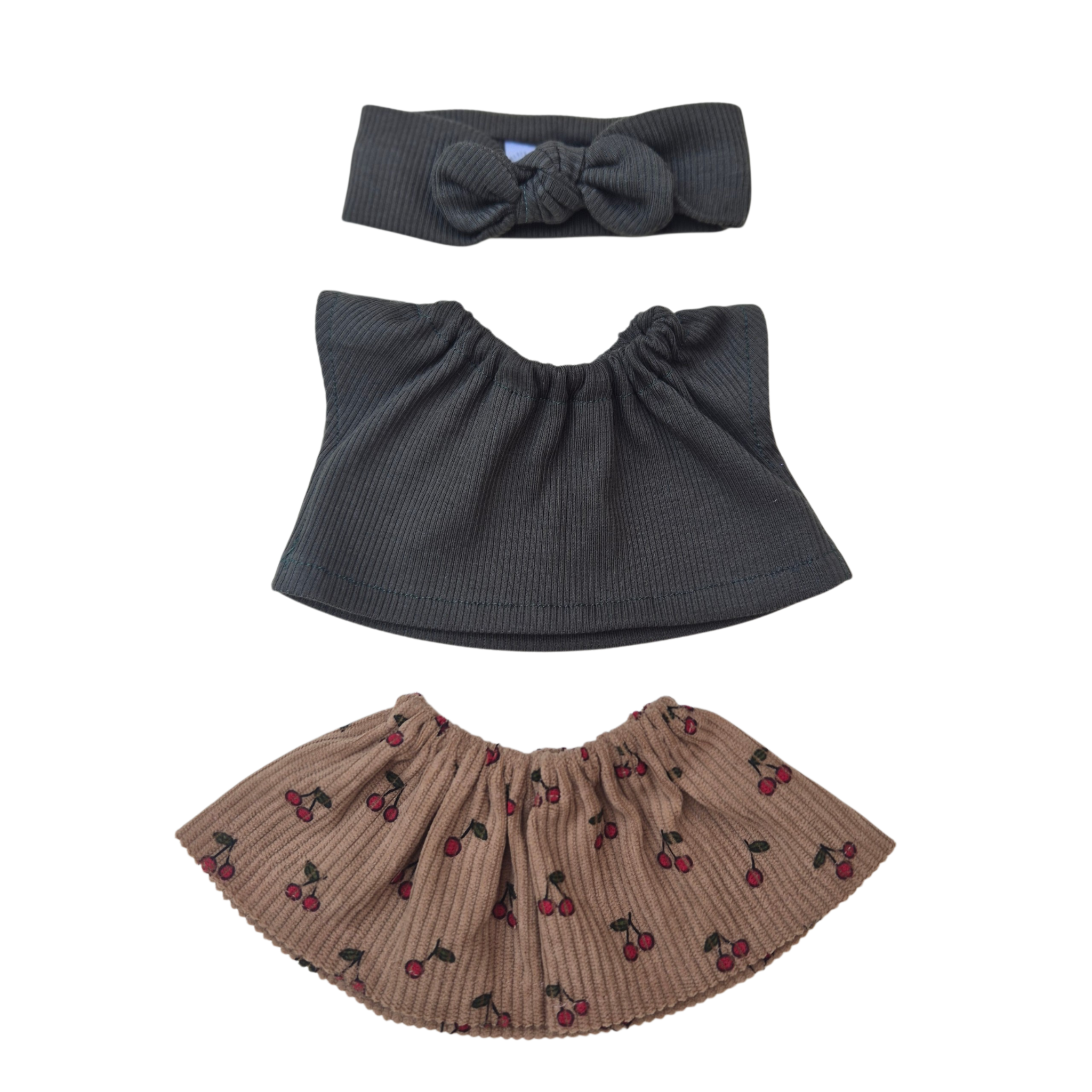 CERISE - jupe et tee-shirt + bandeau