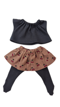 CERISE - jupe et tee-shirt + collant
