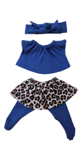 FELIX - jupe + tee-shirt collant et bandeau bleu