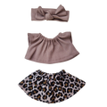 FELIX - jupe + tee-shirt et bandeu beige