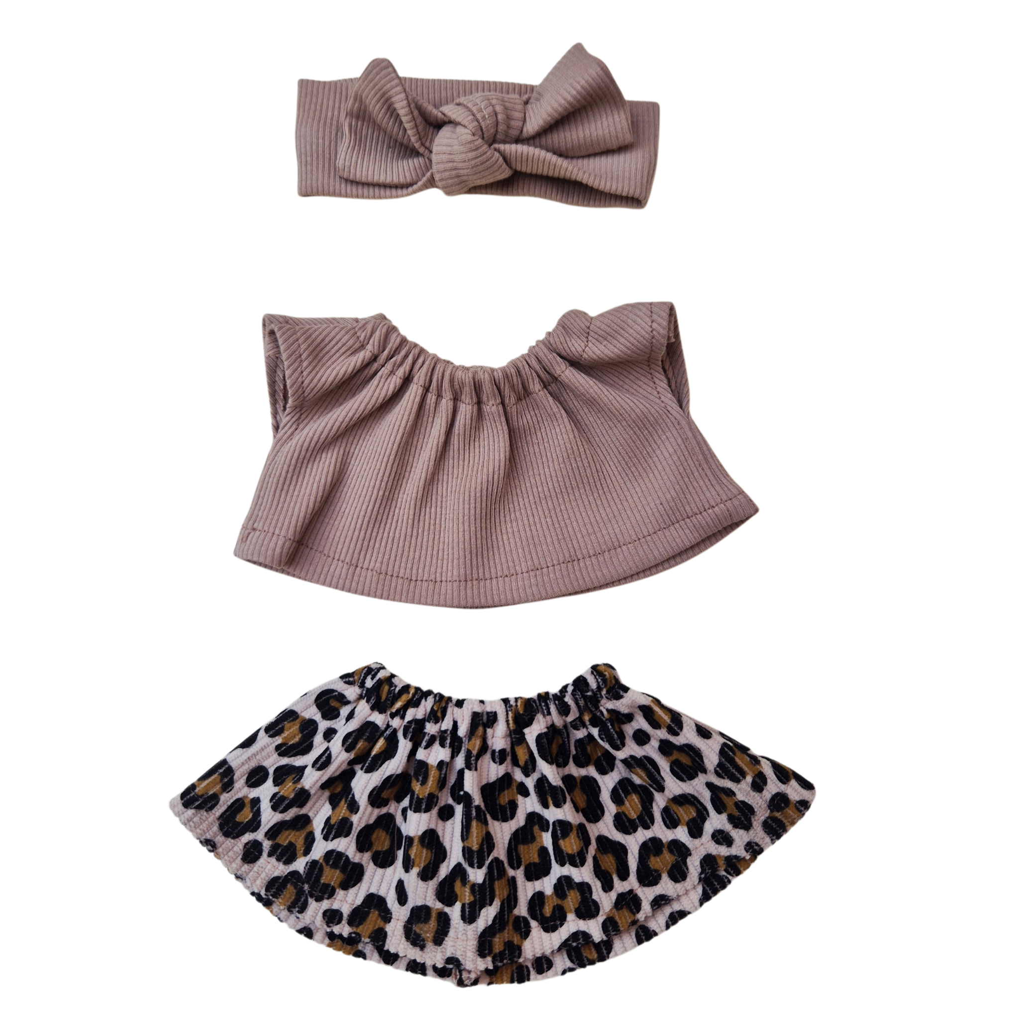 FELIX - jupe + tee-shirt et bandeu beige
