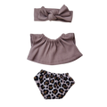 FELIX - culotte + tee-shirt et bandeau beige