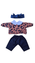 ROMY - SWEAT LAINAGE AVEC COL + PANTALON + BANDEAU BLEU