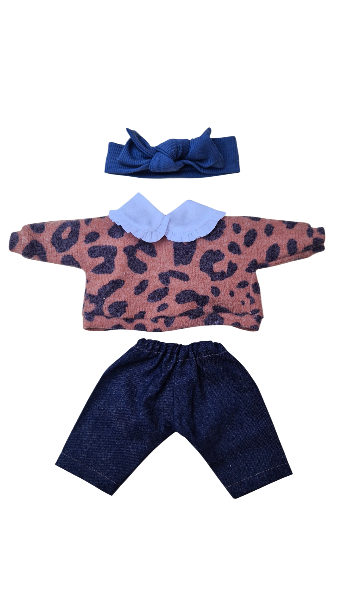 ROMY - SWEAT LAINAGE AVEC COL + PANTALON + BANDEAU BLEU