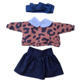 ROMY - SWEAT LAINAGE AVEC COL + JUPE + BANDEAU BLEU