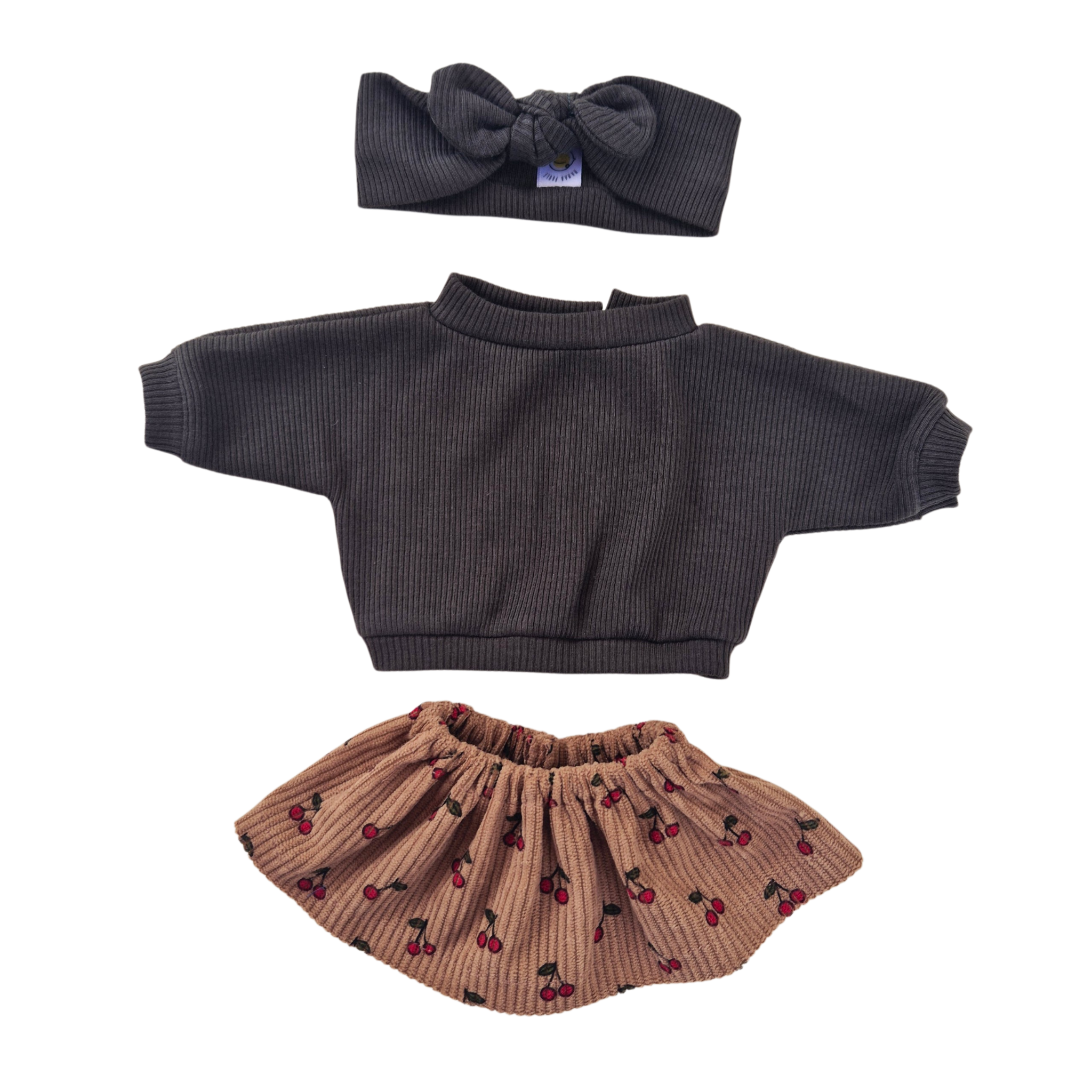 CERISE - jupe et sweat + bandeau