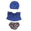 FELIX - culotte + tee-shirt et bonnet bleu