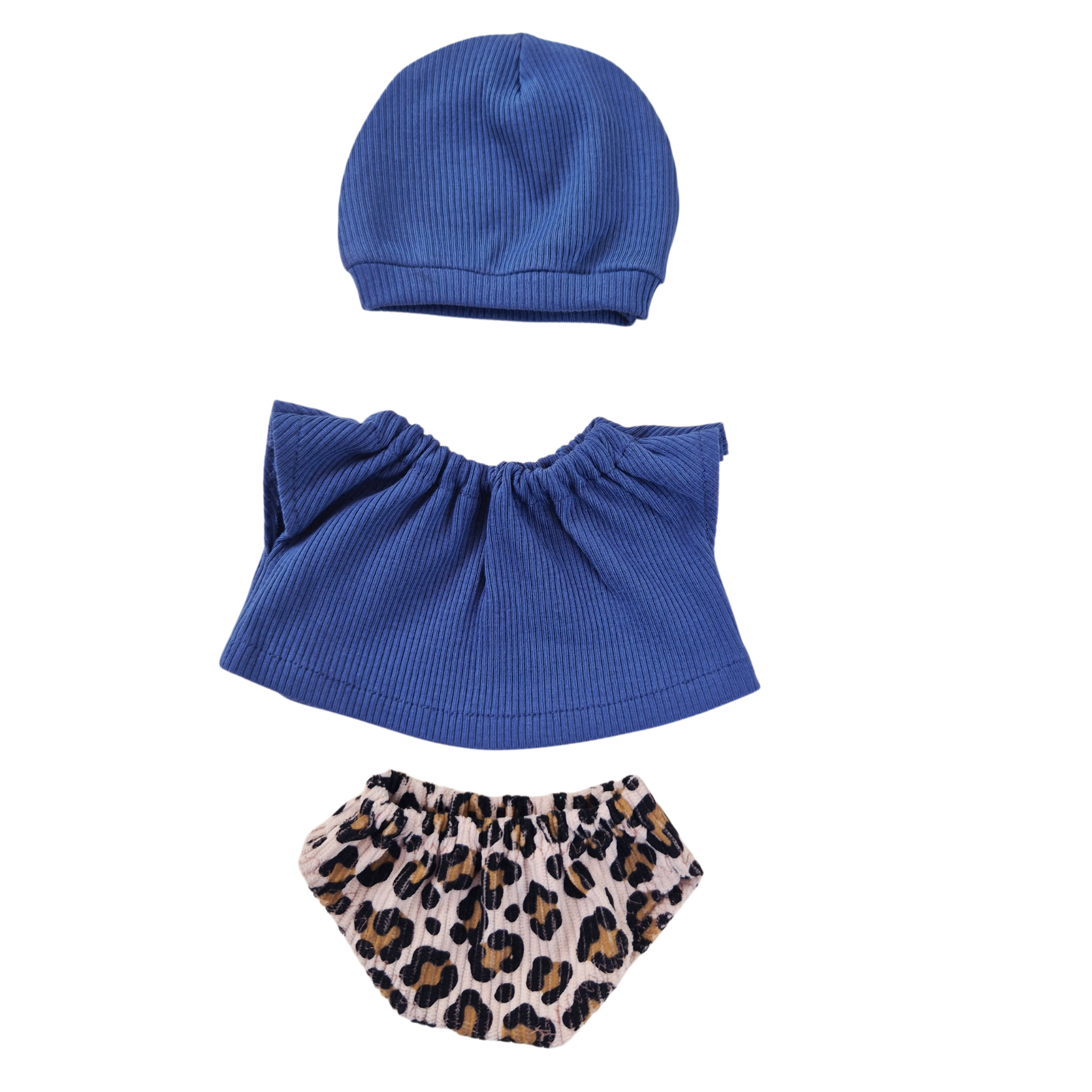 FELIX - culotte + tee-shirt et bonnet bleu