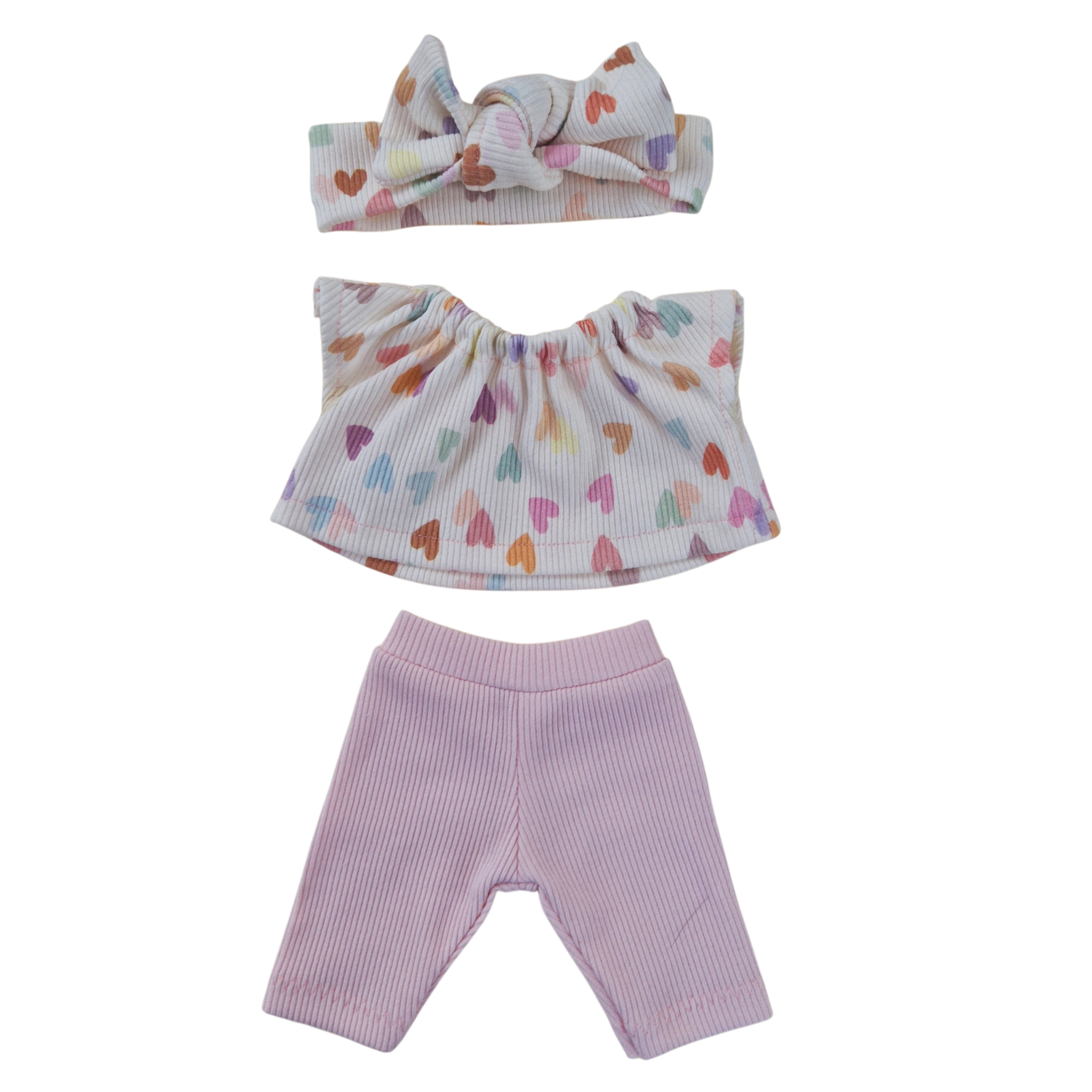 MANON - TEE-SHIRT + PANTALON ET BANDEAU ROSE