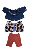 LOU - ENSEMBLE GILET 3 PIECES CHEMISE COL FROUFROU