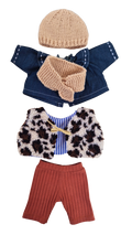 LOU - ENSEMBLE GILET 5 PIECES CHEMISE COL FROUFROU
