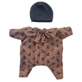 CERISE - combi pierrot manches longues bonnet jersey vert