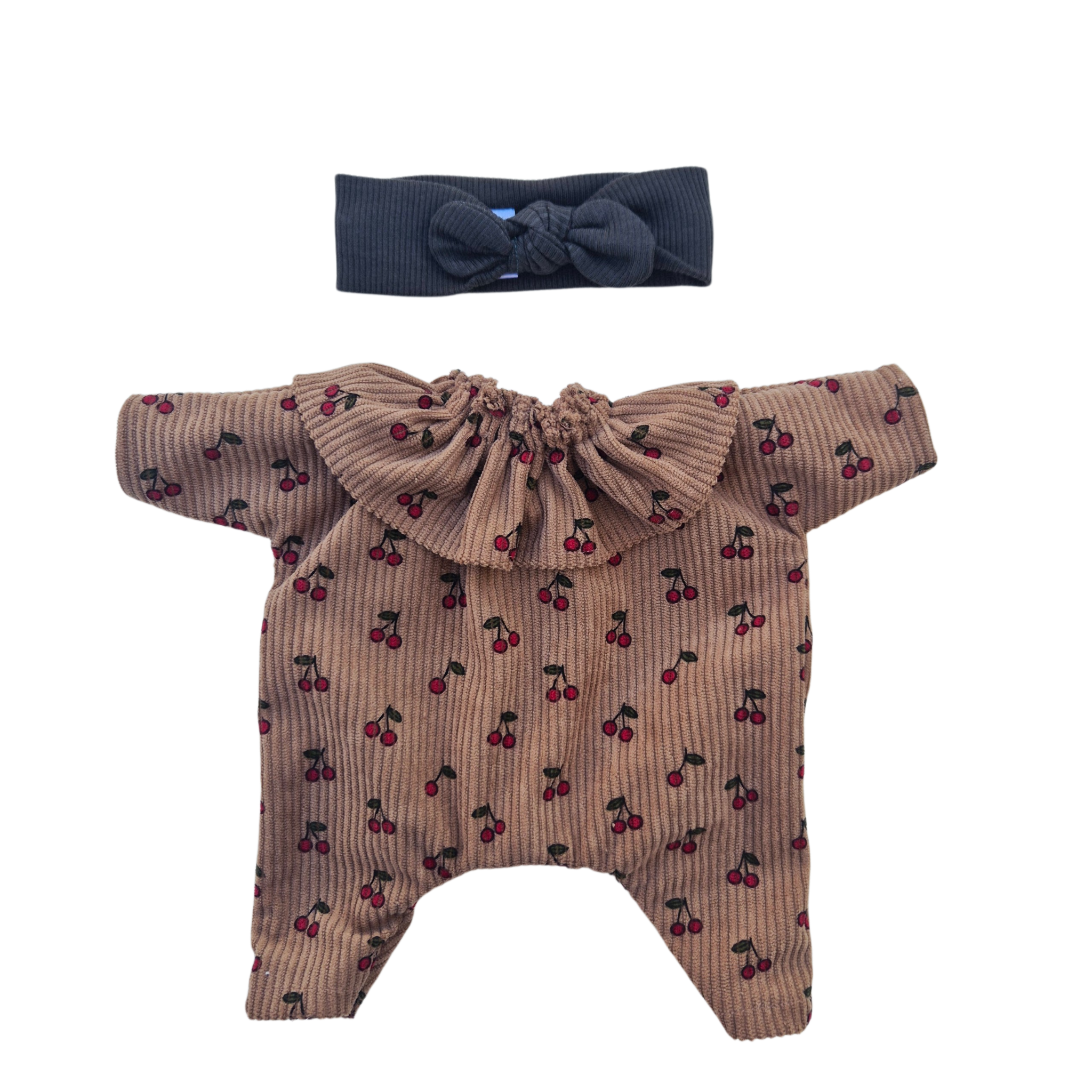CERISE - combi pierrot manches longues bandeau vert