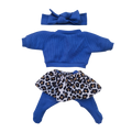 FELIX - jupe + sweat shirt collant et bandeau bleu