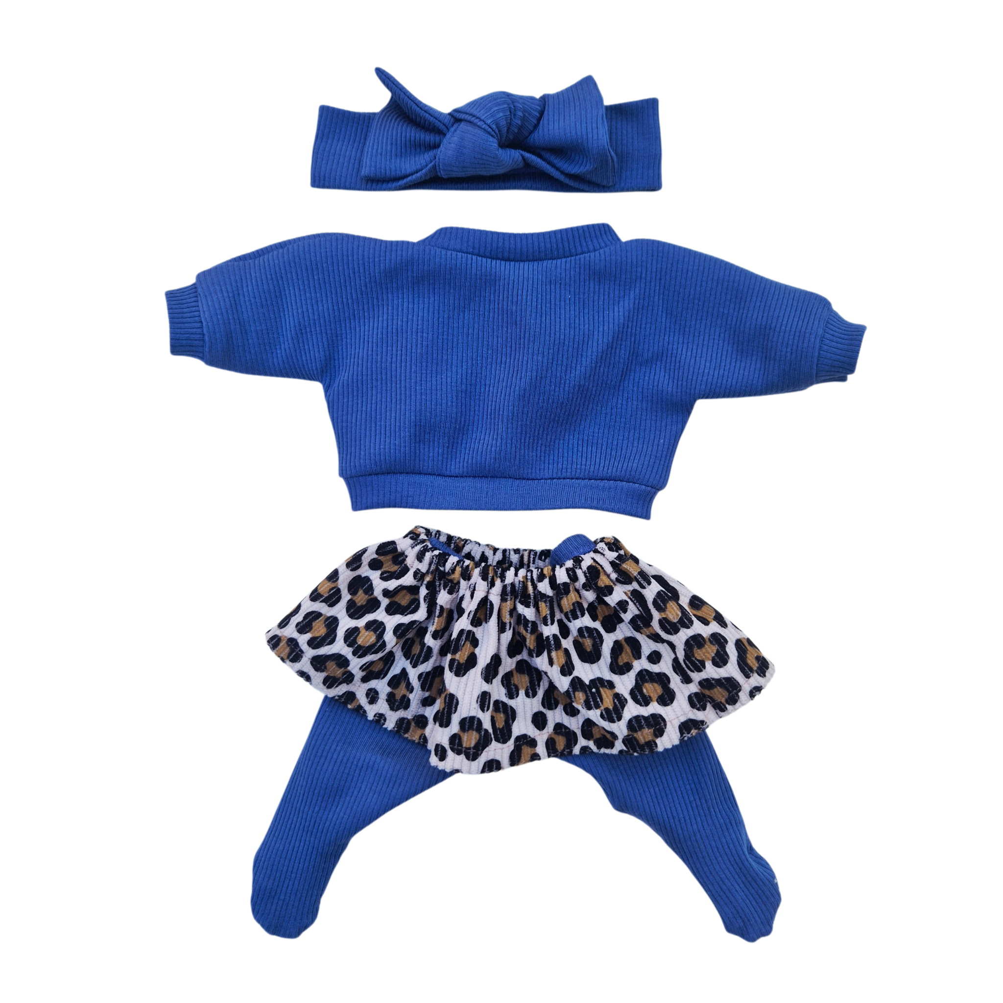 FELIX - jupe + sweat shirt collant et bandeau bleu