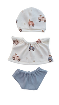 LUCIEN -  CULOTTE BLEUE + TEE-SHIRT + BONNET ASSORTIS