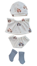 LUCIEN -TEE-SHIRT + CULOTTE ASSORTIS + CHAUSSETTES + BONNET