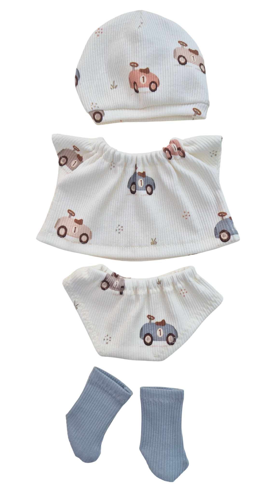 LUCIEN -TEE-SHIRT + CULOTTE ASSORTIS + CHAUSSETTES + BONNET
