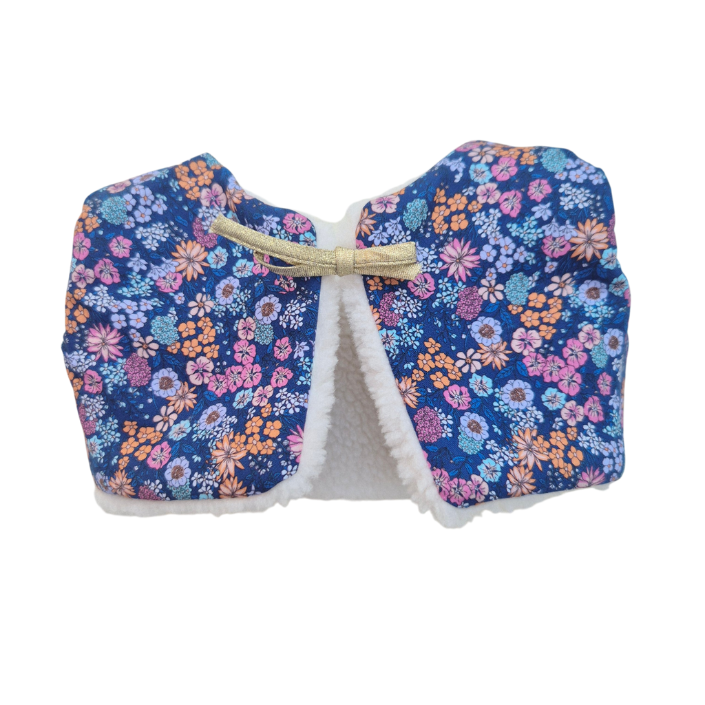 JUSTINE - Gilet réversible liberty bleu