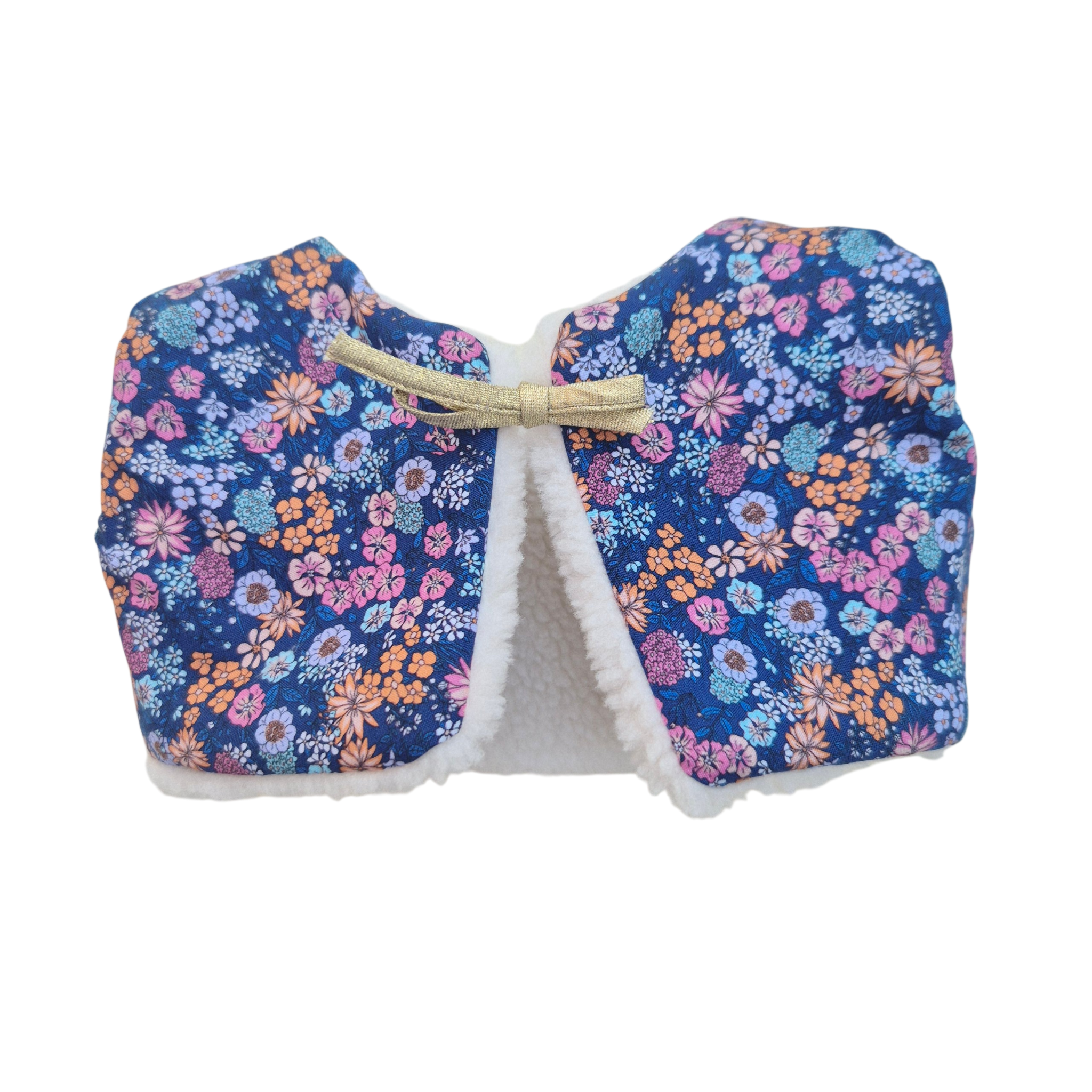 JUSTINE - Gilet réversible liberty bleu