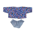 JUSTINE - Chemise liberty bleu + culotte bleu