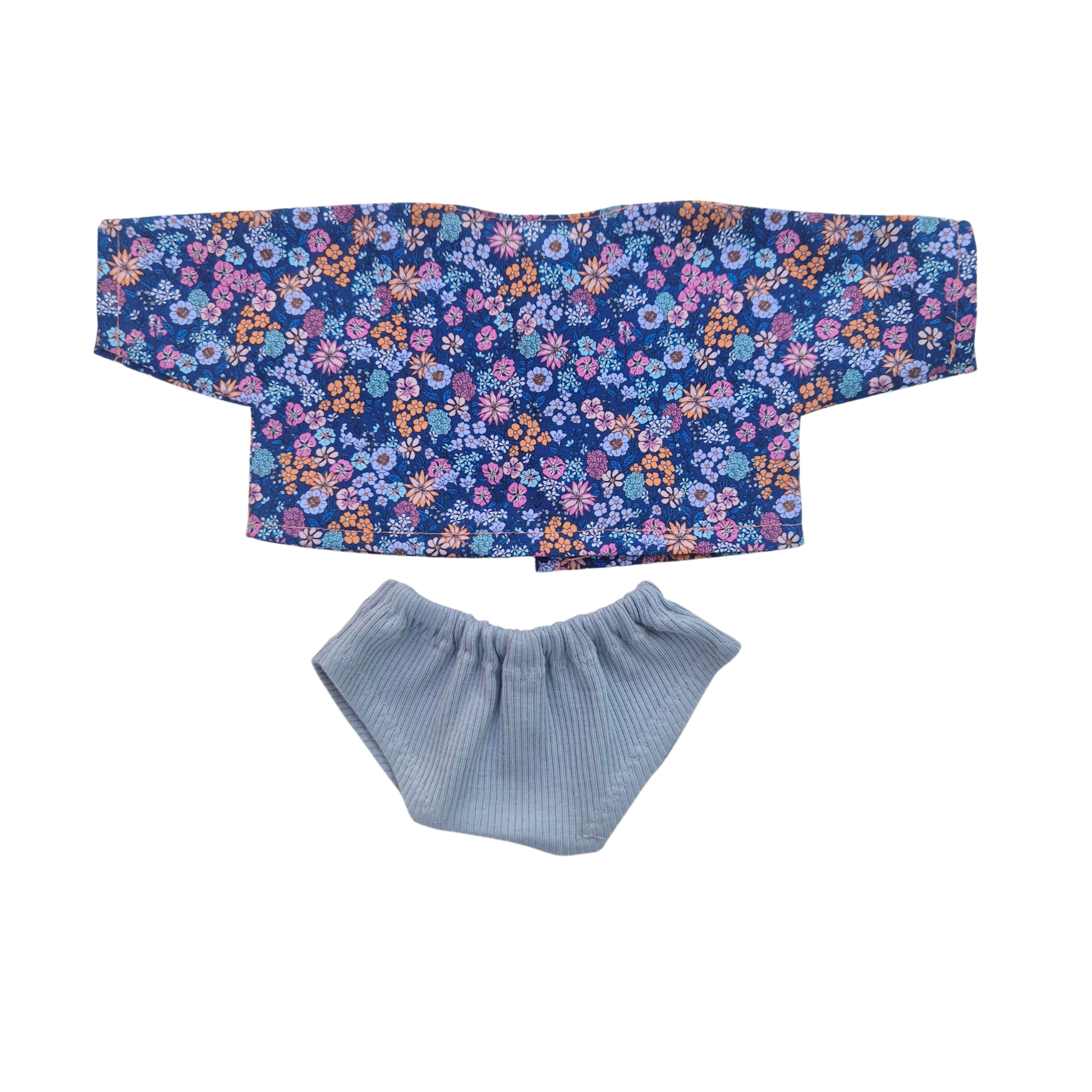 JUSTINE - Chemise liberty bleu + culotte bleu