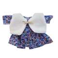 JUSTINE - robe liberty bleu + gilet