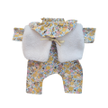 JUSTINE - Combinaison Pierrot liberty jaune + gilet