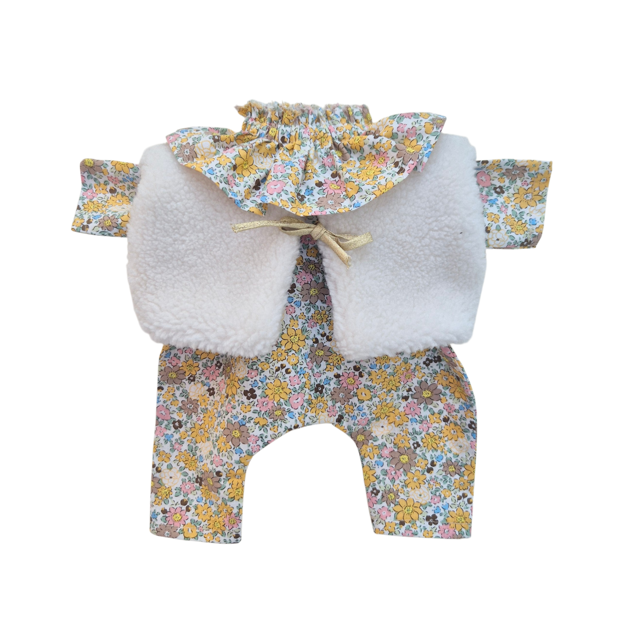 JUSTINE - Combinaison Pierrot liberty jaune + gilet