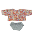 JUSTINE - chemise liberty rouge + culotte vert