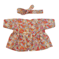 JUSTINE - Robe liberty rouge + bandeau assorti