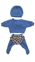 FELIX - culotte + sweat-shirt + collant et bonnet bleu
