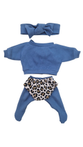 FELIX - culotte + sweat-shirt + collant et bandeau bleu