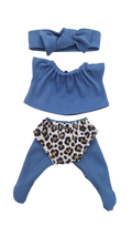 FELIX - culotte + tee-shirt collant et bonnet bleu