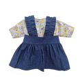 JUSTINE - robe bretelle + chemise liberty jaune