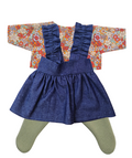 JUSTINE - Robe bretelles +chemise + collant