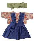 JUSTINE - Robe bretelles +chemise + bandeau
