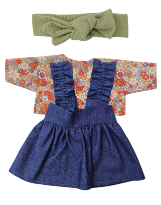 JUSTINE - Robe bretelles +chemise + bandeau