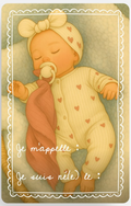 Carte de naissance pour poupon 30 - 32 cm