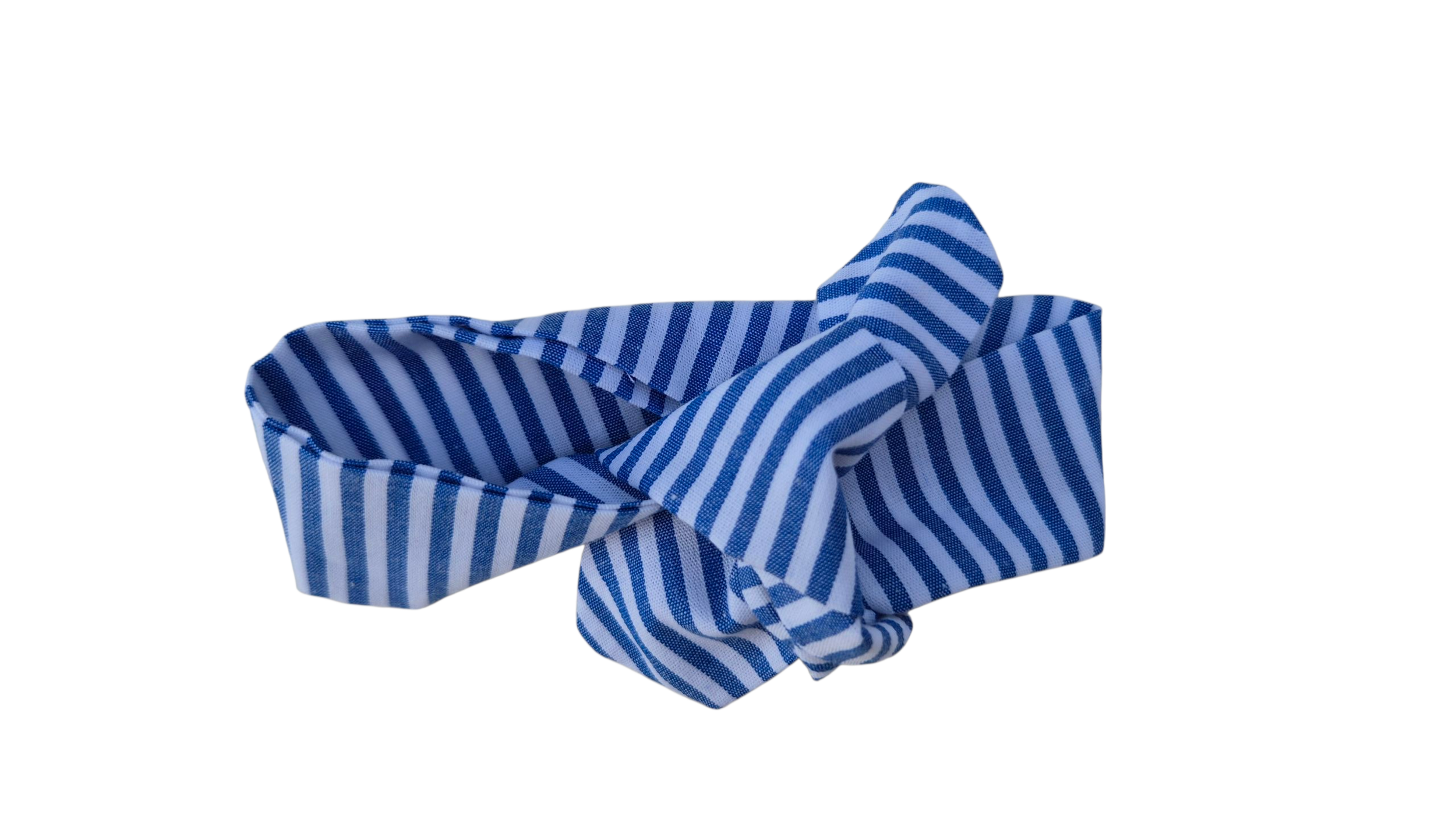 FELIX - bandeau à nouer rayé bleu