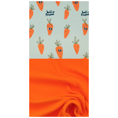 CHARLIE-ENSEMBLE TEE-SHIRT CAROTTE + PANTALON ORANGE